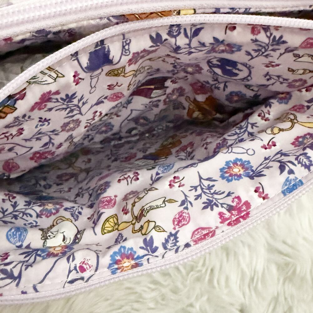 DISNEY x VERA BRADLEY | Belle Floral Triple Compartment Crossbody Beauty Beast - Picture 8 of 10